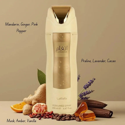 بخاخ الجسم مزيل العرق انغام للنساء من لطافه 200 مل - Genie Perfume Shop #