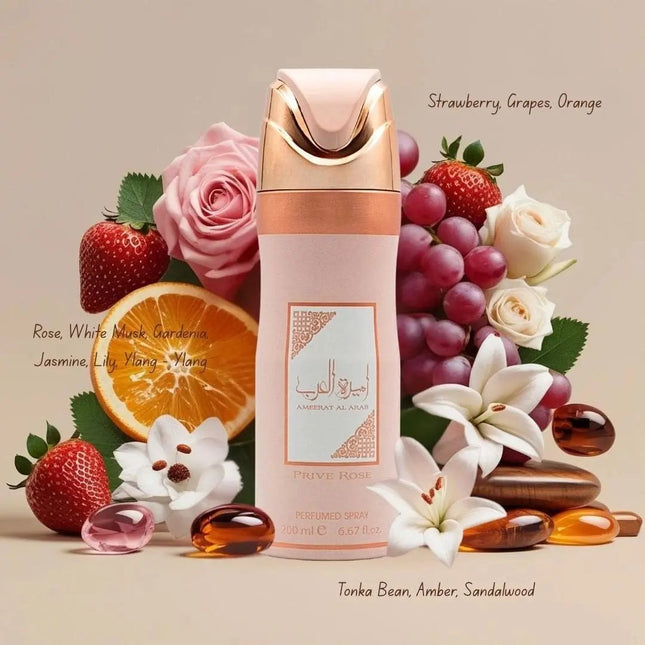 سبلاش الجسم ومزيل عرق اميرة العرب الوردي للنساء من لطافه 200 مل - Genie Perfume Shop #
